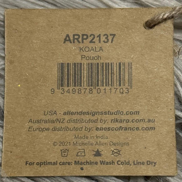 NWT-Allen Designs Koala Pouch-8x6-ZipTop - Picture 10 of 12